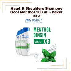 Head & Shoulders Shampoo Cool Menthol 160 ml ( Paket isi 3 botol)