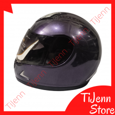 Helm Full Face 2 Vision Premium SNI DOT SNEL Chameleon Solid Purple Glossy Size L Warna Bunglon 