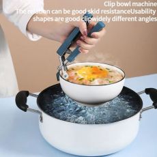 Klip mangkuk baja tahan karat klip baki mangkuk pemegang rambut cakar klip Gadget dapur tempat jari pemegang mangkuk