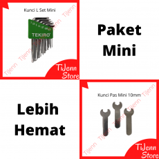 Paket Premium Electrical Machines 7 pcs Kunci L Set Mini Tekiro Ori 1 pcs Mini Kunci Pas 10mm