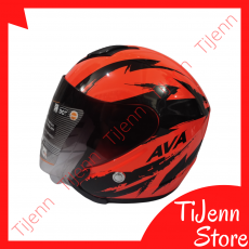 Helm 2 Vision Premium SNI DOT SNEL Appolo Orange Black Size L Visor Clear / Dark