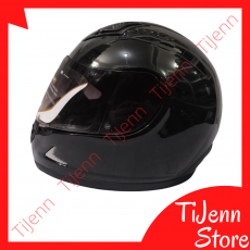 Helm Full Face 2 Vision Premium SNI DOT SNEL Solid Black Glossy Size L