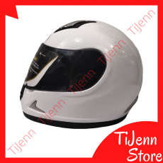 Helm Full Face 2 Vision Premium SNI DOT SNEL Solid White Starlight Glossy Size L 