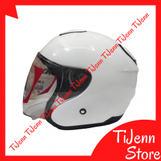 Helm Motor KYT Kyoto R Solid White Glossy SNI DOT Size M L XL